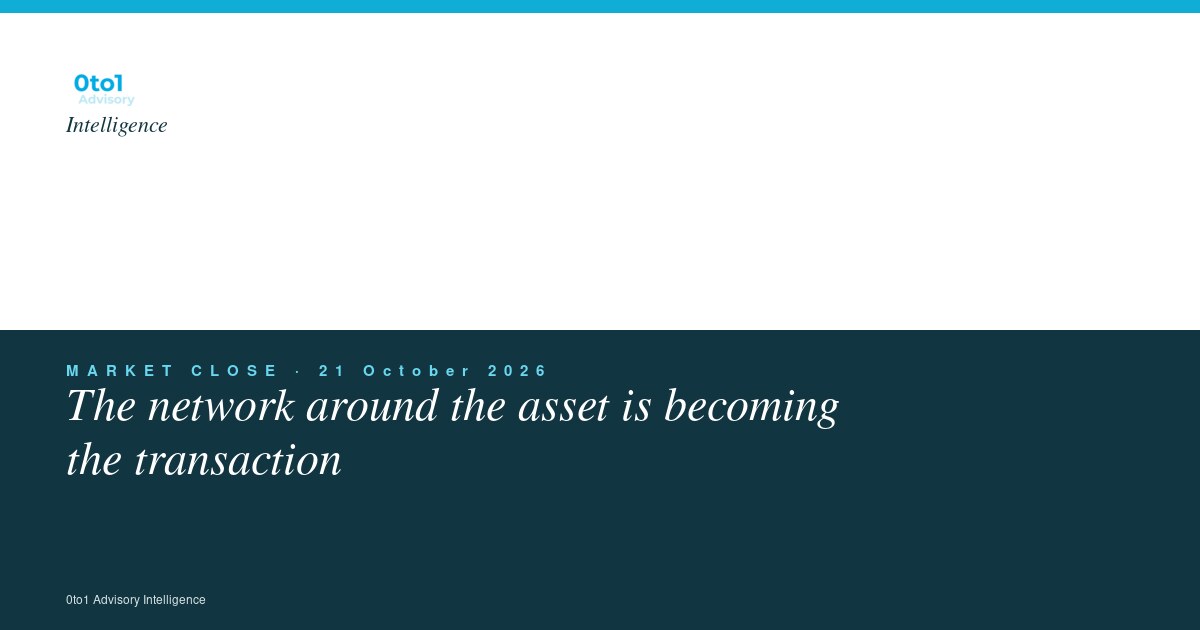 0to1 Advisory Transactions Market Close for 21 October 2026